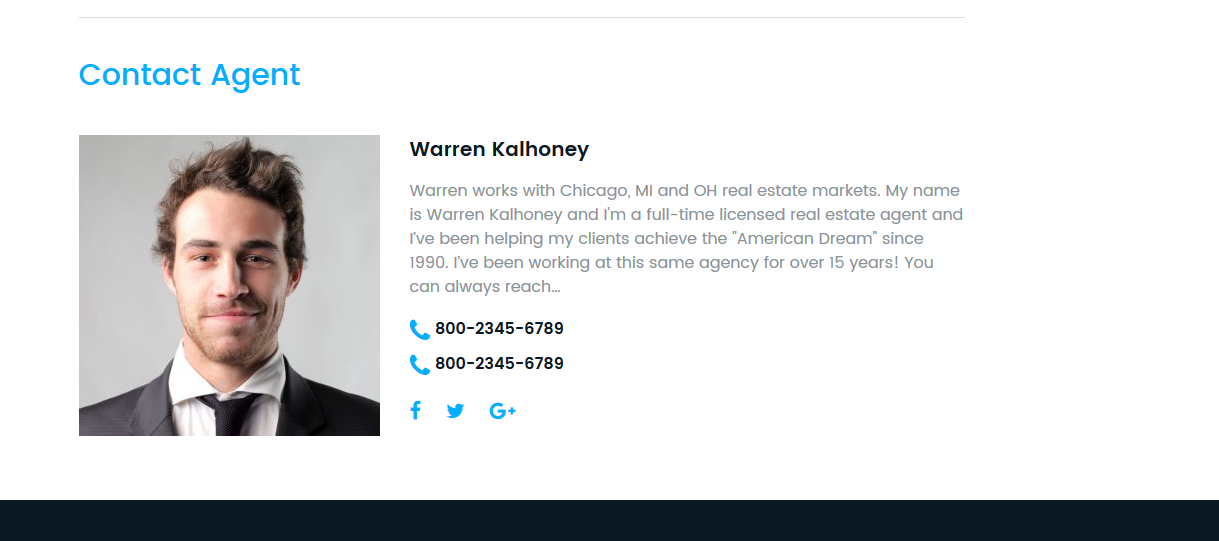 Cherry Real Estate agent example